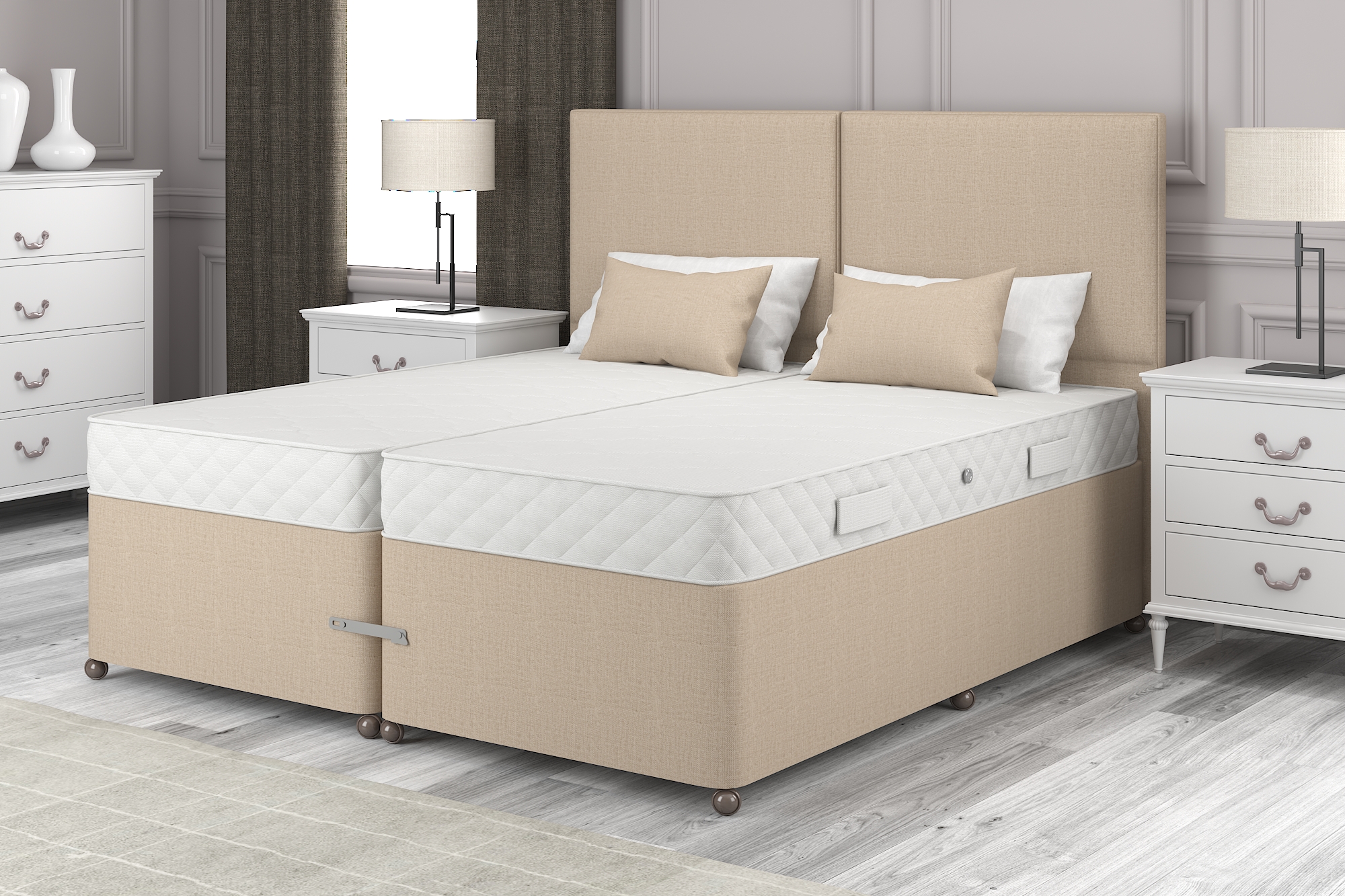 View 56 x 63 King Stone Zip Link Jasmine Divan Set information