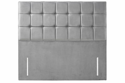 Quad Floor Standing Headboard - Small Single 2'6'' Platinum