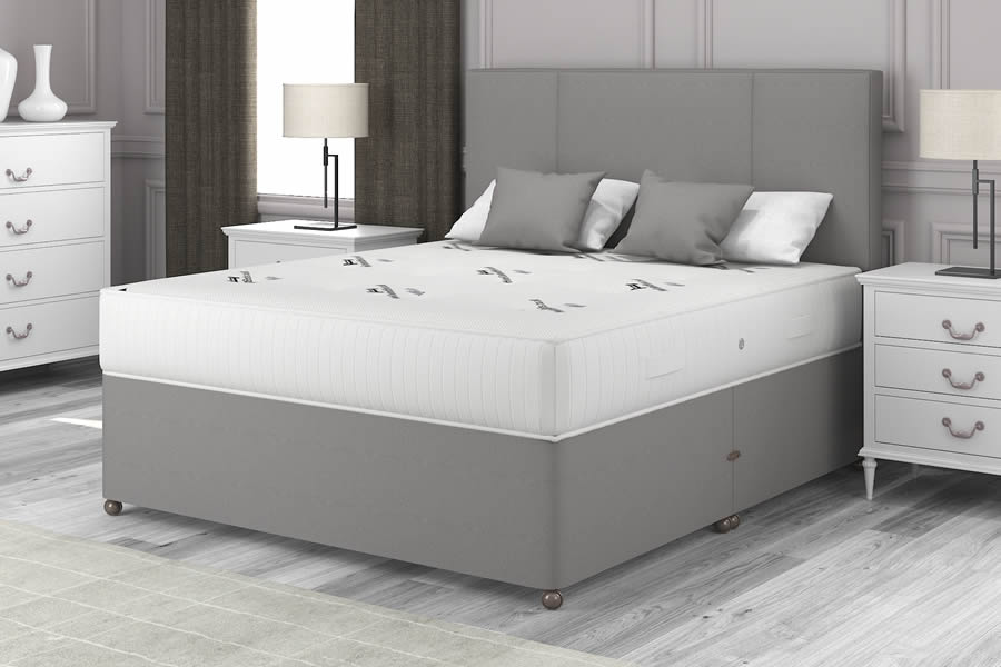 View Platinum Grey Firm Contract Crib 5 Divan Bed 46 Standard Double Warwick information