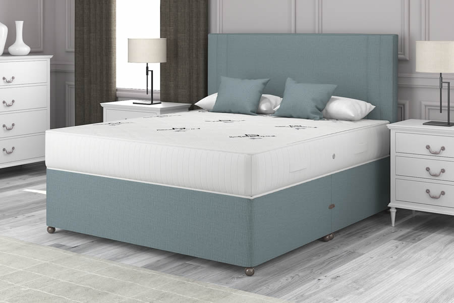 View Duckegg Blue Contract Divan Bed 40 Small Double Deep Mattress Chelsea information
