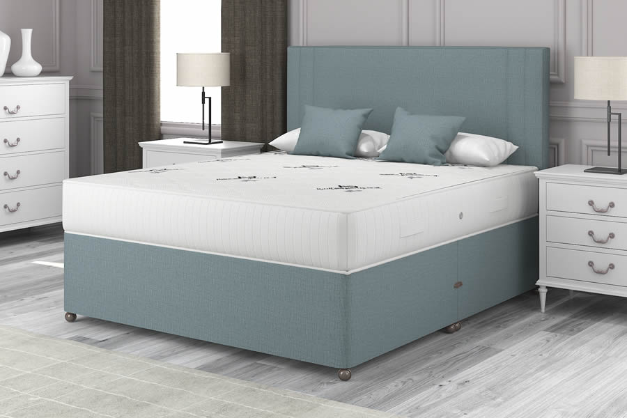 View Duckegg Blue Contract Divan Bed 30 Single Deep Mattress Chelsea information