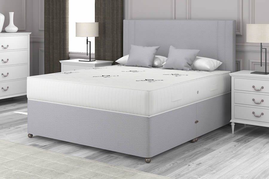 View Grey Contract Divan Bed 40 Small Double Deep Mattress Chelsea information