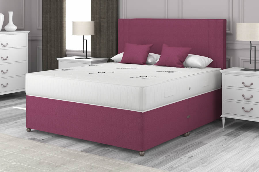 View Linosa Pink Contract Divan Bed 30 Single Deep Mattress Chelsea information