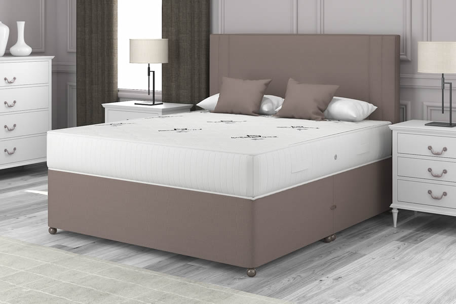 View Slate Brown Contract Divan Bed 40 Small Double Deep Mattress Chelsea information