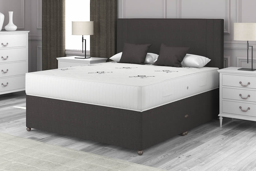View Truffle Brown Contract Divan Bed 40 Small Double Deep Mattress Chelsea information