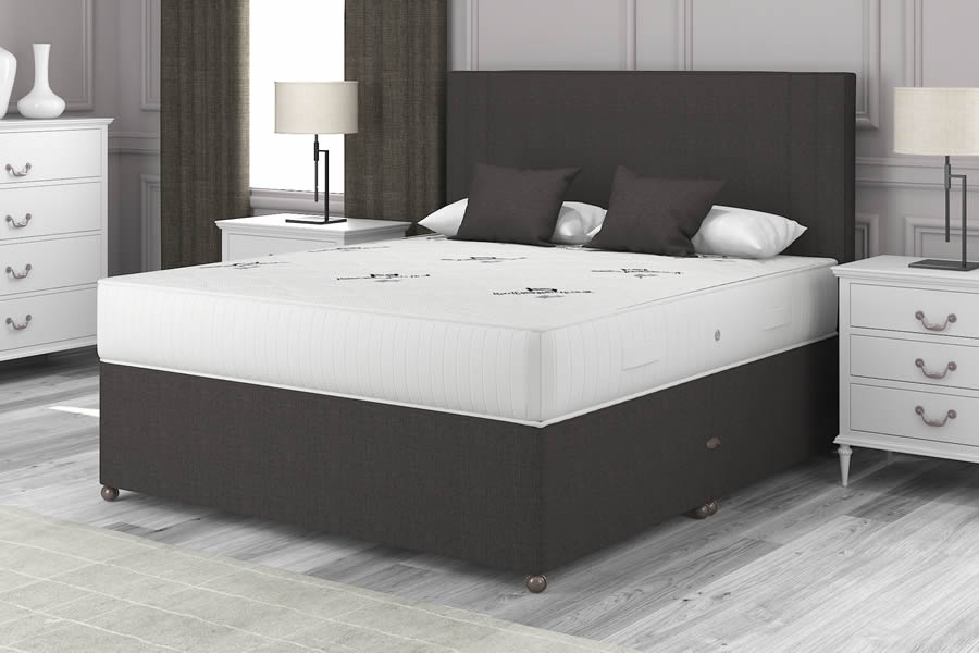 View Truffle Brown Contract Divan Bed 30 Single Deep Mattress Chelsea information