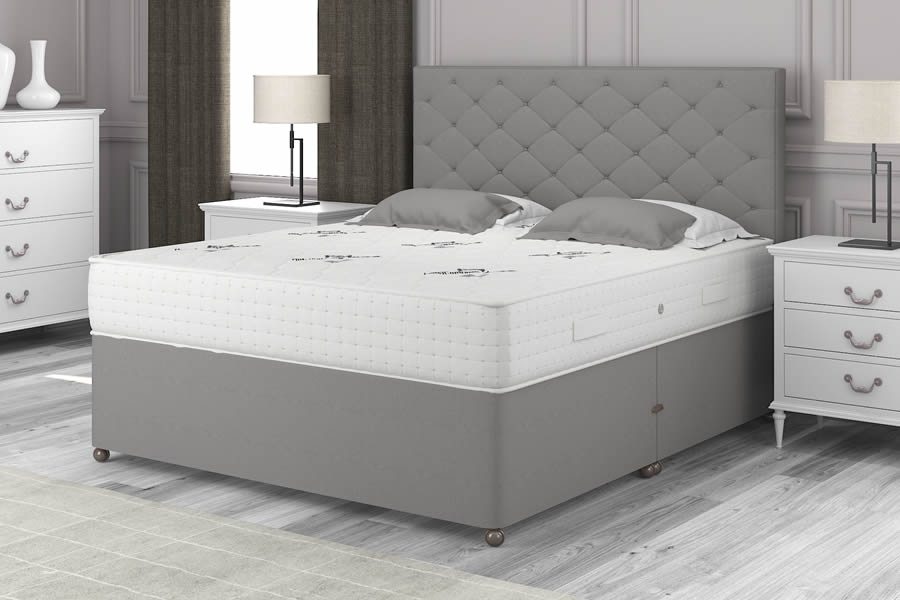 View Platinum Grey 2000 Pocket Spring Contract Bed 60 Super King Size Empress information