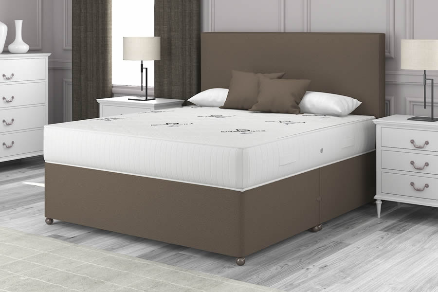 View Brown Medium Feel Contract Divan 26 Small Single Milan information