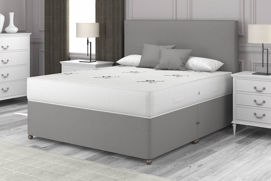 View Platinum Grey Contract Divan Bed 40 Small Double Milan information