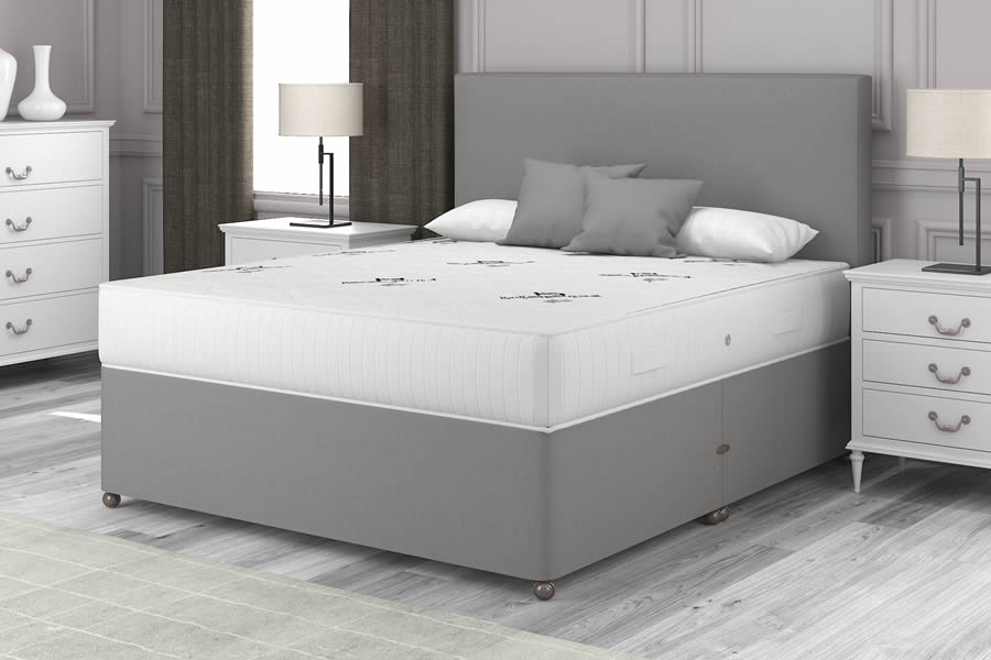 View Platinum Grey Contract Divan Bed 30 Single Milan information