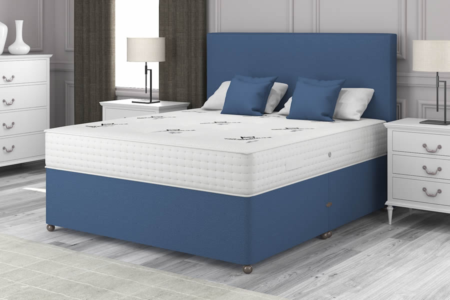 View Sapphire Blue 1500 Pocket Spring Contract Bed 50 King Size Monarch information