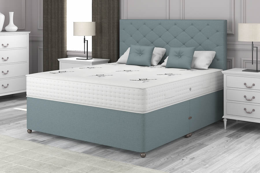 View Duckegg Blue 1500 Pocket Spring Contract Bed 60 Super Kingsize Natural Choice information