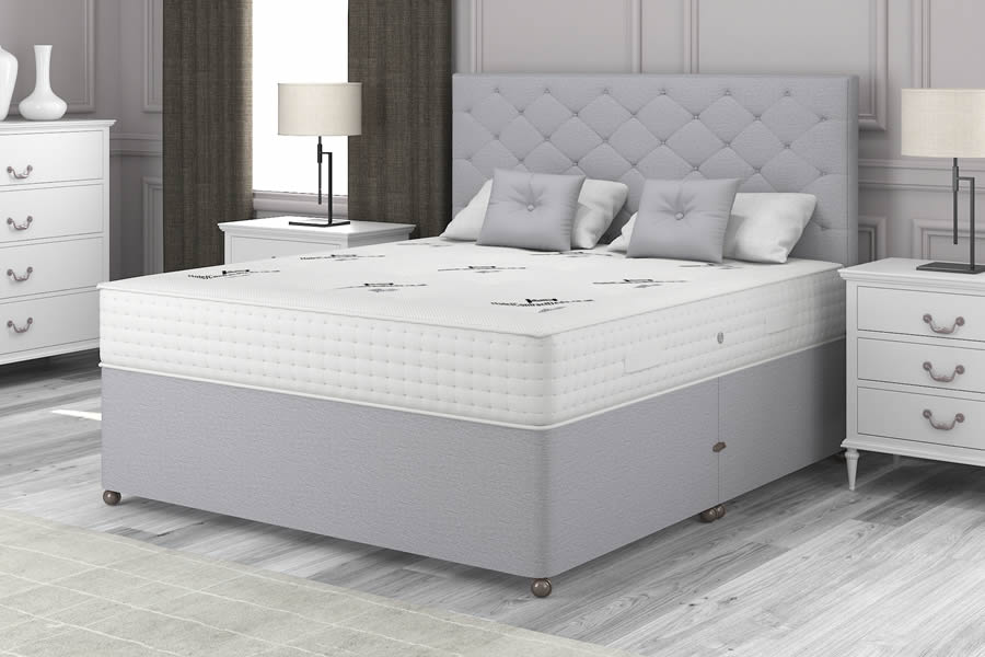 View Grey 1500 Pocket Spring Contract Bed 30 Single Natural Choice information