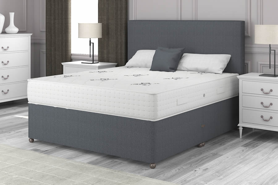 View Charcoal Grey 3000 Pocket Spring Contract Bed Medium Feel 26 Small Single President information