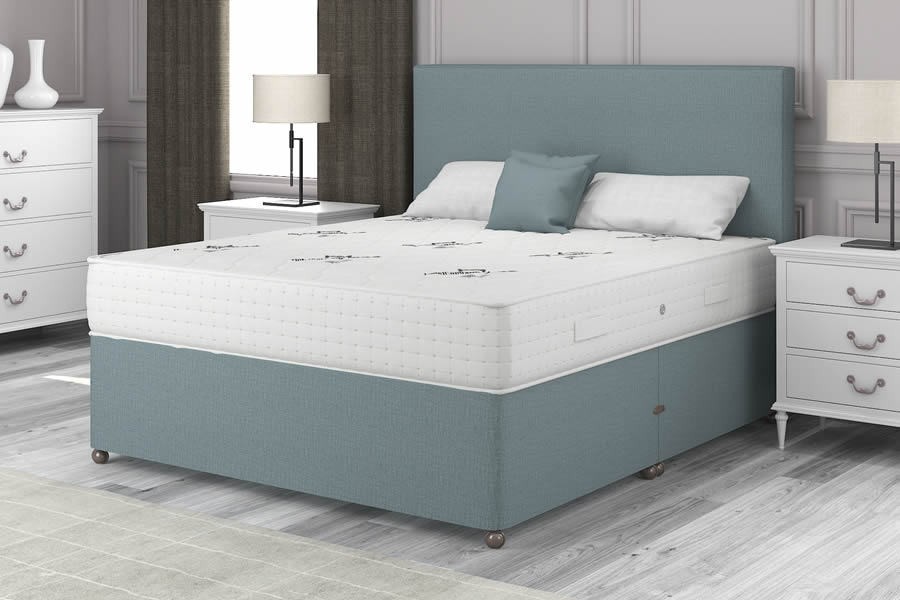 View Duckegg Blue 3000 Pocket Spring Contract Bed Medium Feel 60 Superking Size President information