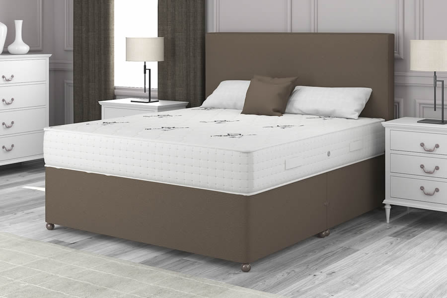 View Mocha Brown 3000 Pocket Spring Contract Bed Medium Feel 46 Double President information