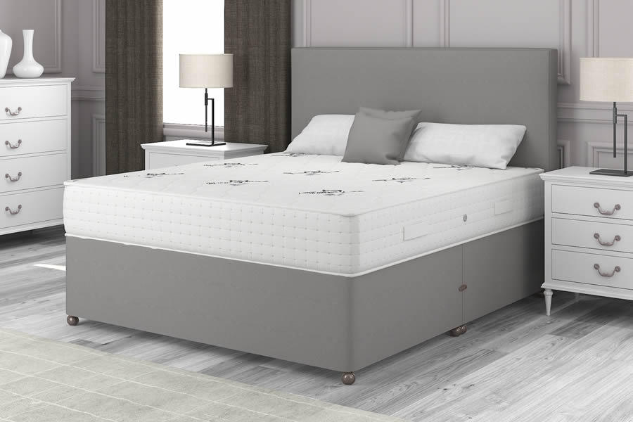 View Platinum Grey 3000 Pocket Spring Contract Bed Medium Feel 60 Superking Size President information