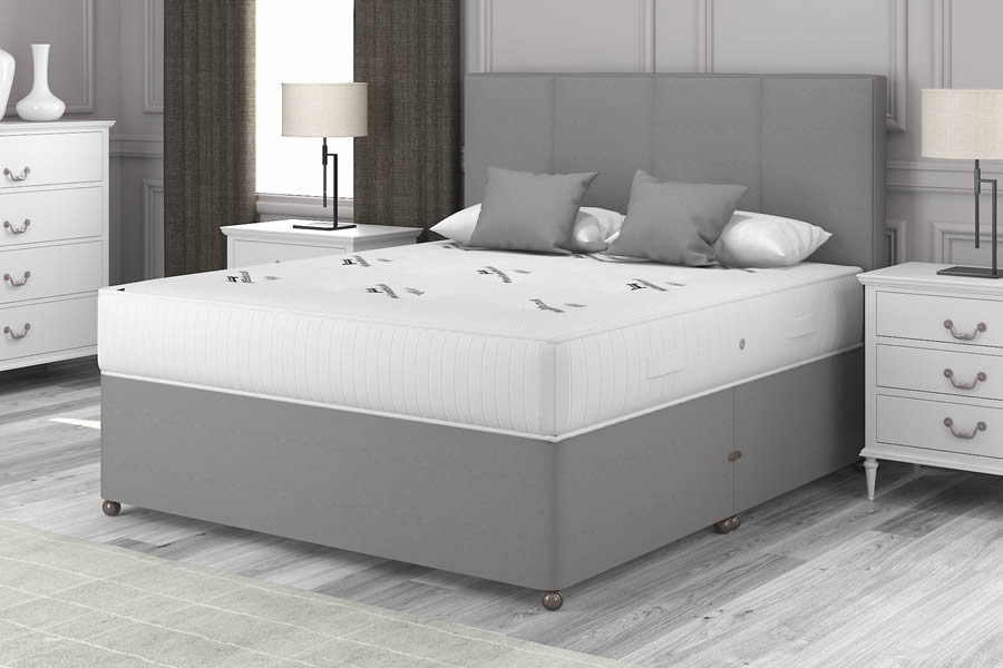 View Platinum Grey Firm Contract Crib 5 Divan Bed 40 Small Double Supreme Ortho information