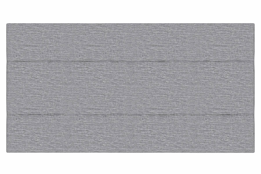 View Grey 46 Double Fabric Headboard 3 Panel Horizontal Stitching Deeply Padded Lotus information