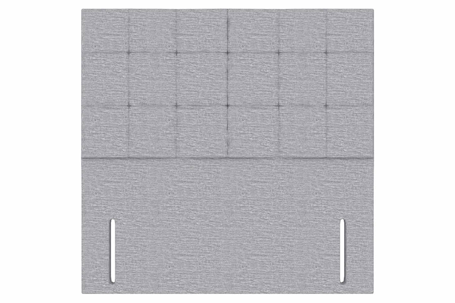 View Grey 30 Single Rectangular Headboard With Square Stitched Design Fabric Upholstered Quad information