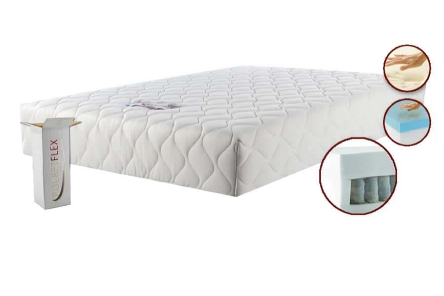 View King Size 50 Pocket Flex Spring Memory Foam Medium Feel Mattress information