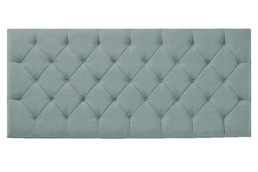 View Duckegg Blue 60 Superking Rectangular Headboard Button Detailing Manhatten information