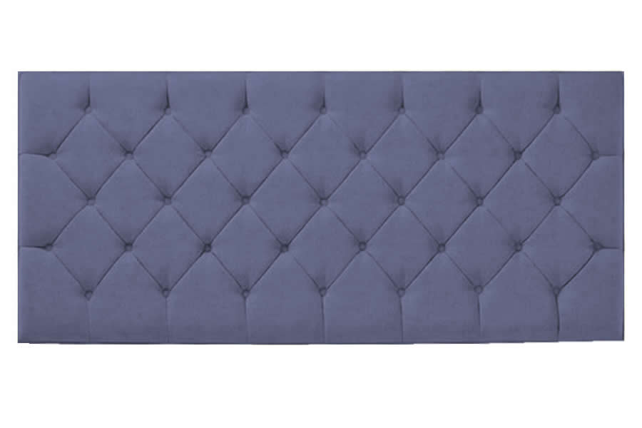 View Sapphire Blue 29 Conti Single Rectangular Headboard Button Detailing Manhatten information