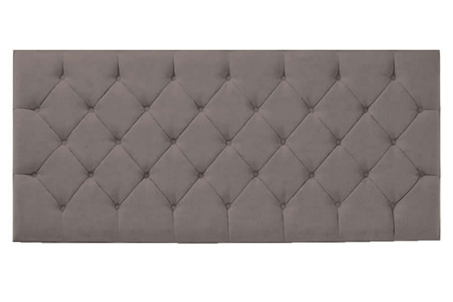 View Slate Brown 46 Double Rectangular Headboard Button Detailing Manhatten information