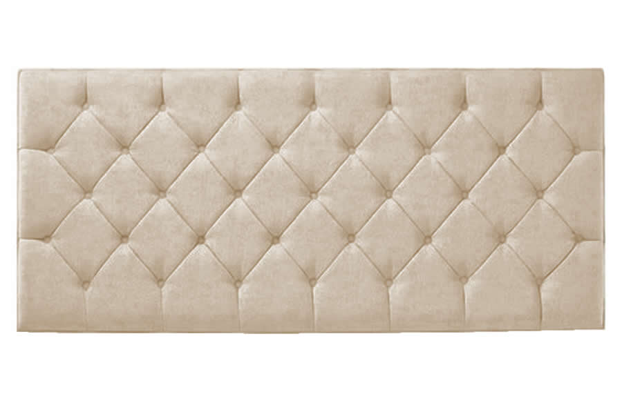 View Stone Cream 50 Kingsize Rectangular Headboard Button Detailing Manhatten information