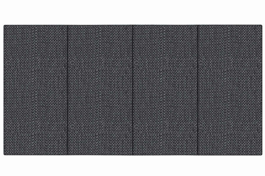 View Charcoal 46 Double Fabric Headboard With Vertical Stitching Deeply Padded Linear information