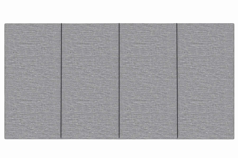 View Grey 60 Super King Fabric Headboard With Vertical Stitching Deeply Padded Linear information