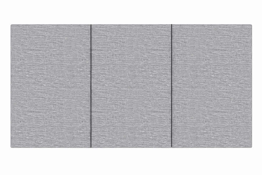 View Grey 60 Super King Rectangular Headboard With Vertical Stitching Deeply Padded Tulip information