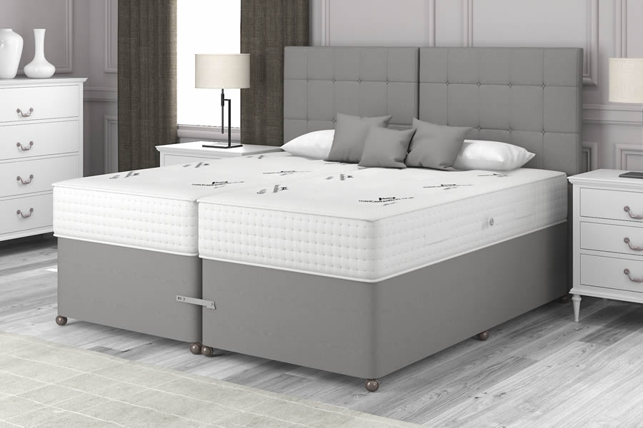 View 50 King Platinum Grey Zip Link Divan Set Aristocrat 2000 information