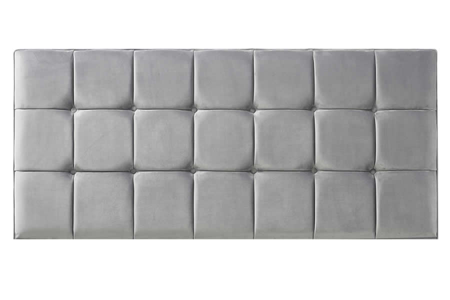 View Platinum 60 Super King Contract Fabric Headboard Multiple Square Design Buttoned Detail Quad information