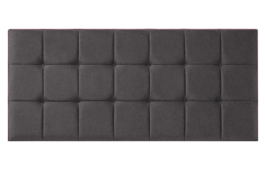 View Charcoal 40 Small Double Contract Fabric Headboard Multiple Square Design Buttoned Detail Quad information