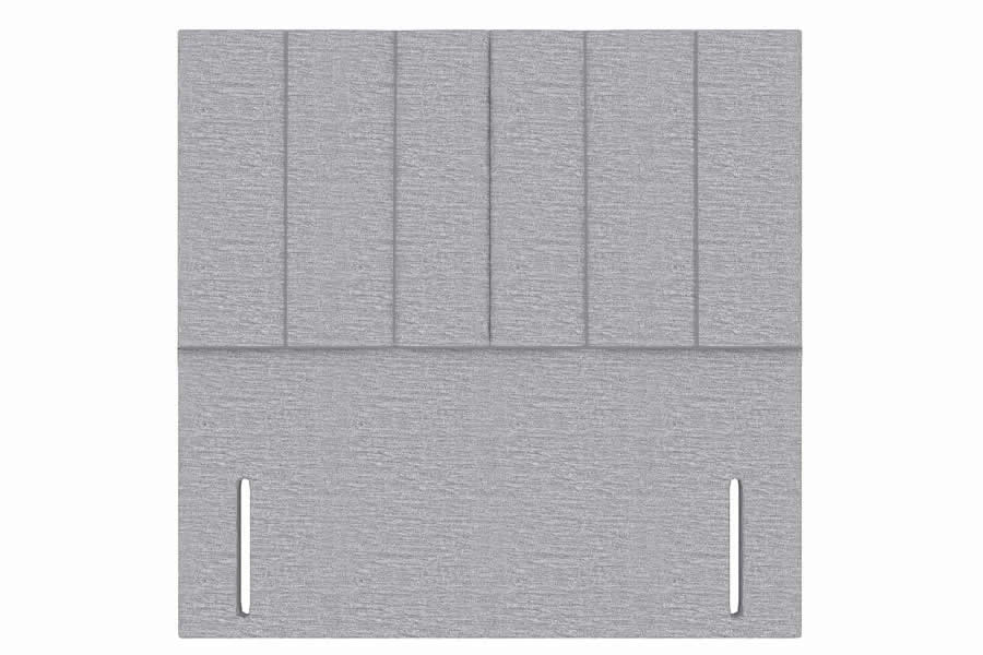 View Grey 60 Super King Rectangular Headboard Vertical Stitching Deeply Padded Iris information