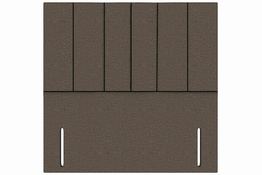 View Mocha 26 Small Single Rectangular Headboard Vertical Stitching Deeply Padded Iris information