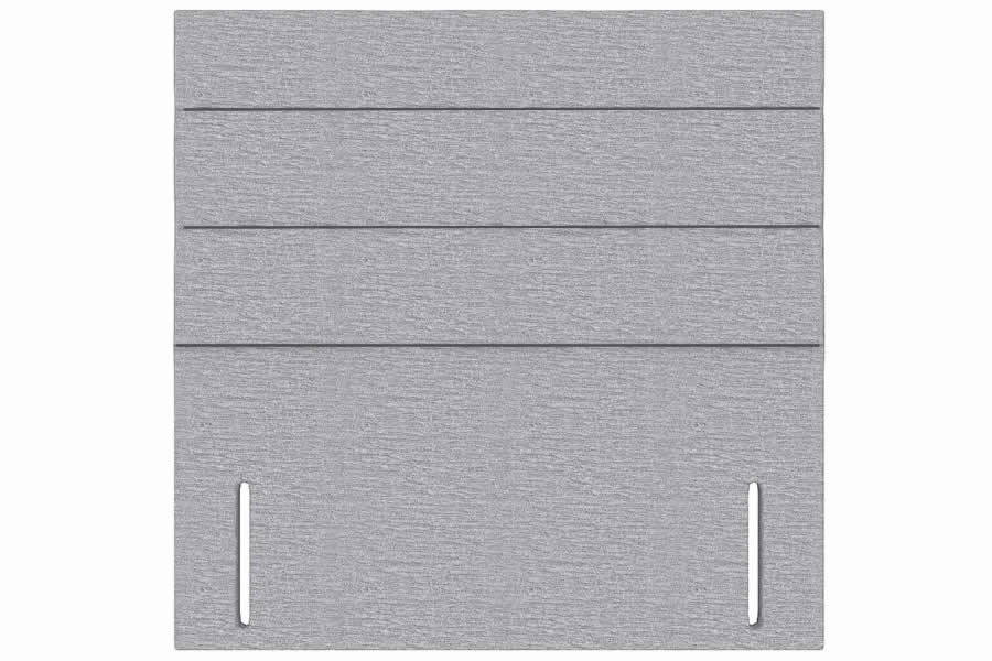View Grey 26 Small Single Rectangular Headboard 3 Panel Horizontal Stitching Deeply Padded Lotus information