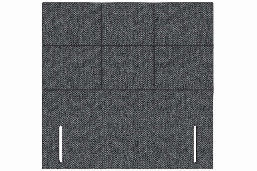 View Charcoal 40 Small Double Rectangular Headboard With Deeply Padded Square Stitched Design Fabric Upholstered Vienna information