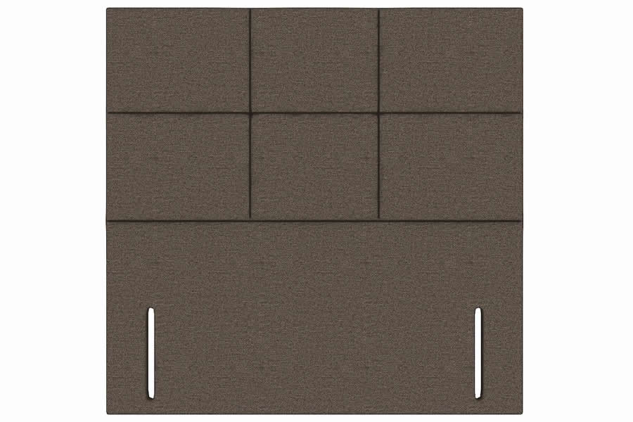 View Mocha 50 King Rectangular Headboard With Deeply Padded Square Stitched Design Fabric Upholstered Vienna information
