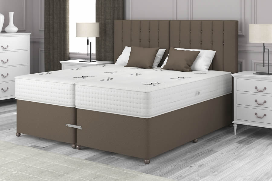 View 50 x 63 King Mocha Zip Link Divan Set Pocket Dream 1000 information