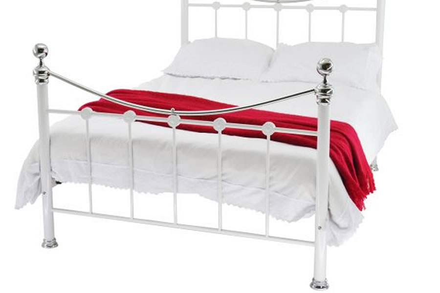 Red metal bed frame twin discount