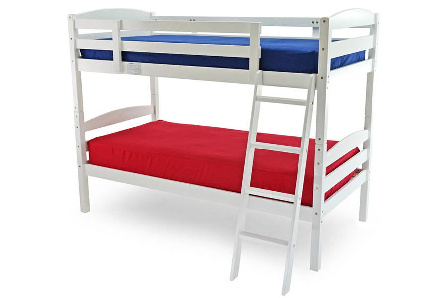 Wooden Contract Bunk Bed White Or Antique Pine Finish Venus