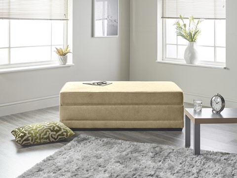 Boston Compact Fabric Sofabed - 2 Seater Fudge