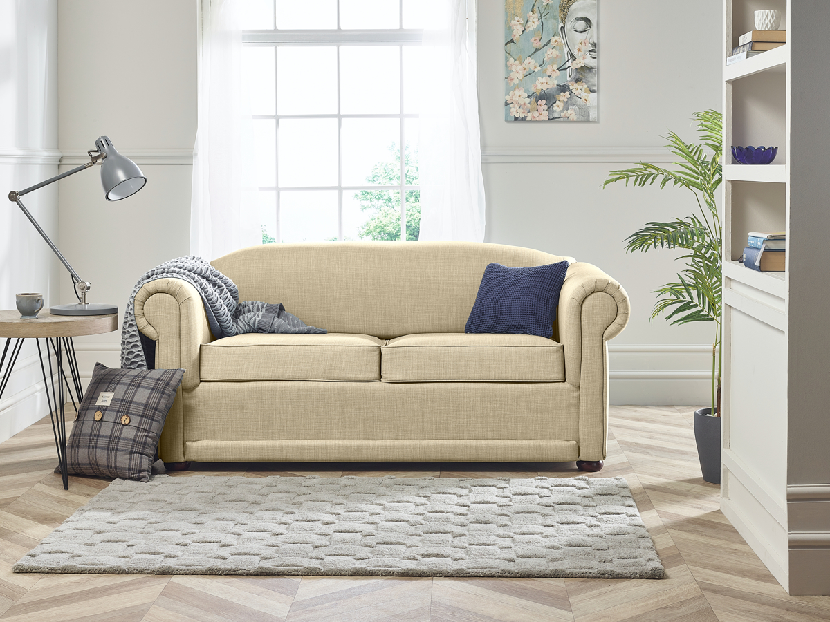 View Fudge Fabric Contract 2 Seater Sofabed New York information
