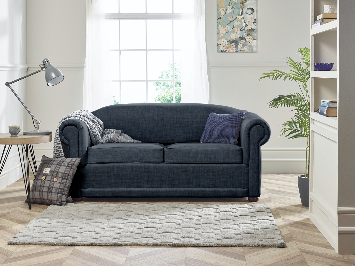 View Midnight Fabric Contract 3 Seater Sofabed New York information