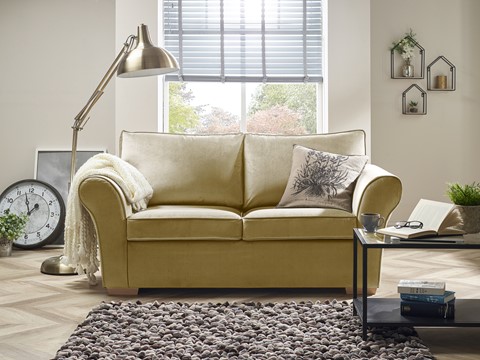 New England Fabric Sofabed - 2 Seater Fudge