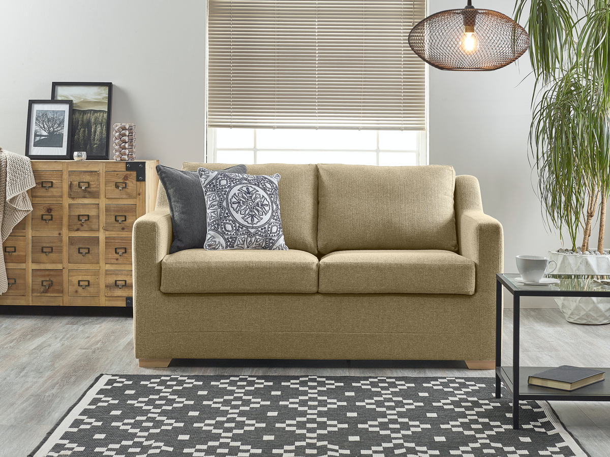 View Fudge Fabric Contract 3 Seater Sofabed Seattle information
