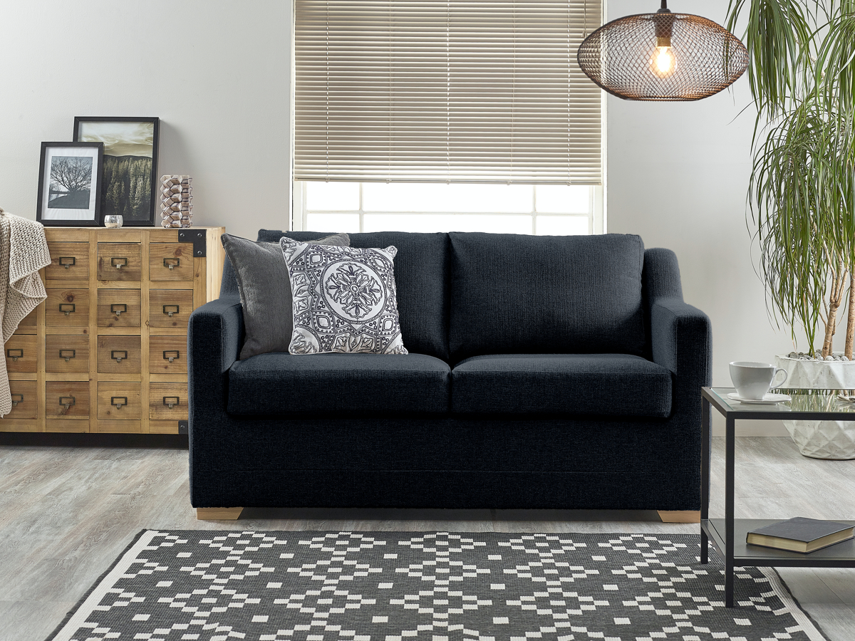 View Midnight Fabric Contract 3 Seater Sofabed Seattle information