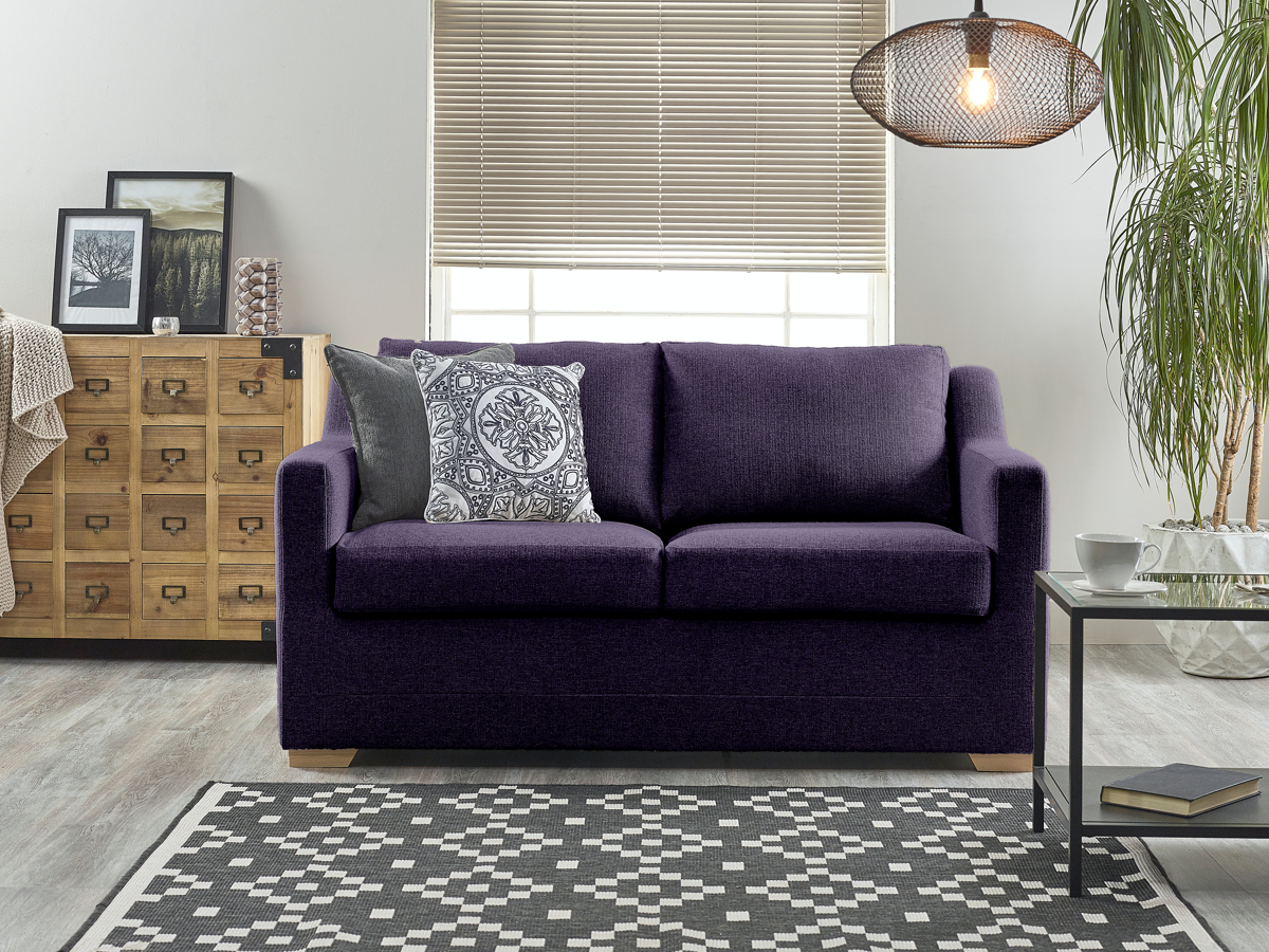 View Purple Fabric Contract 2 Seater Sofabed Seattle information